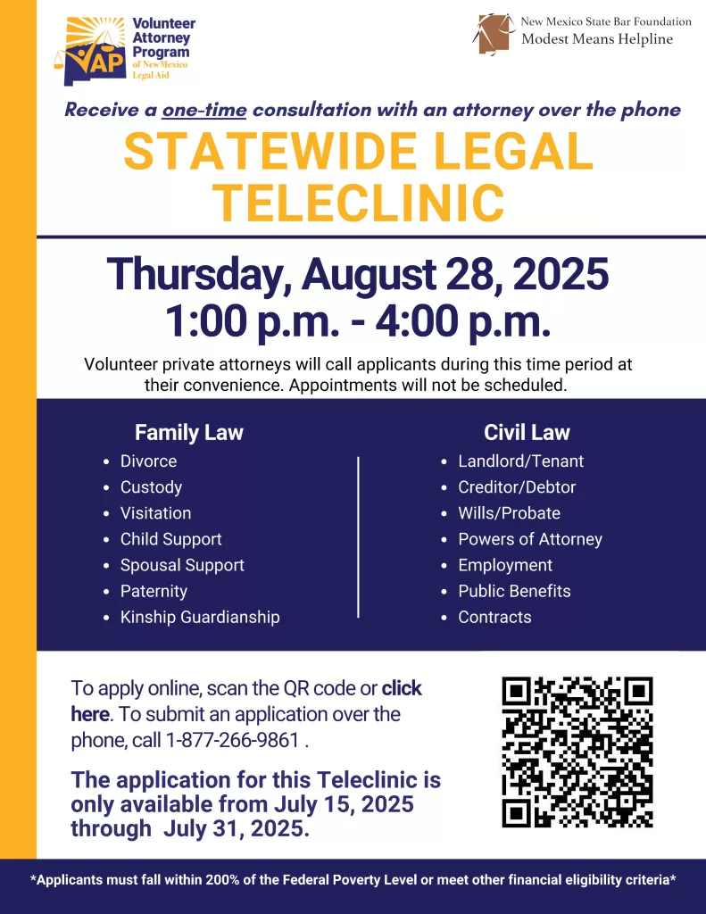 Statewide Legal Teleclinic