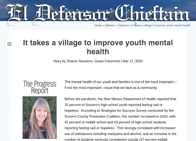 It takes a village to improve youth mental health
