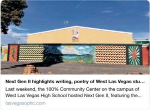 Next Gen II Highlights Writing, Poetry of West Las Vegas Students