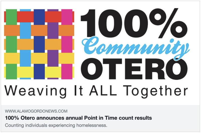 100% Otero announces annual Point in Time count results