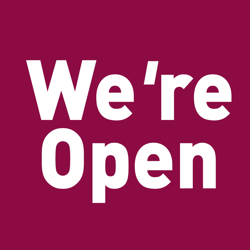 We're Open image