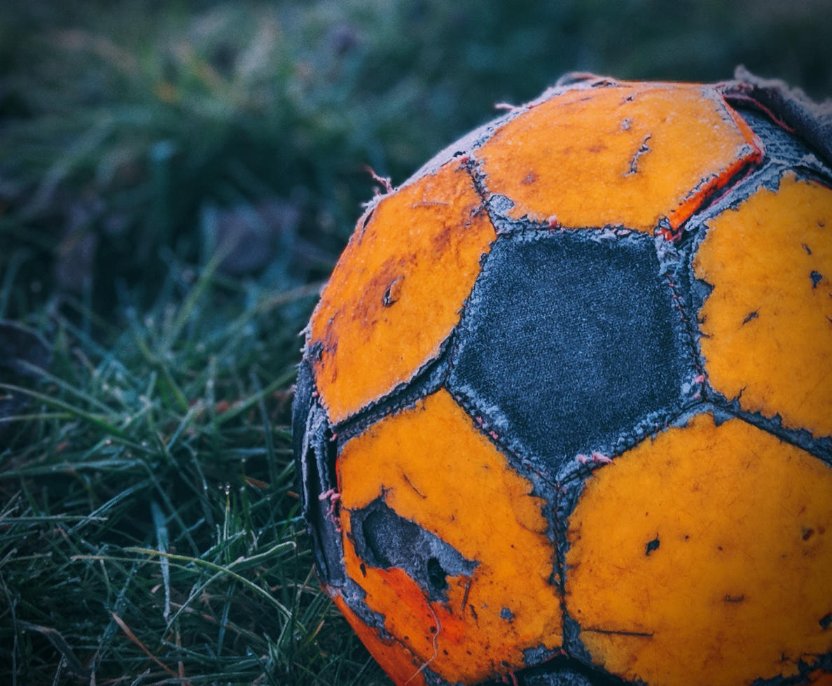 Soccer ball in grass Soccer ball in grass