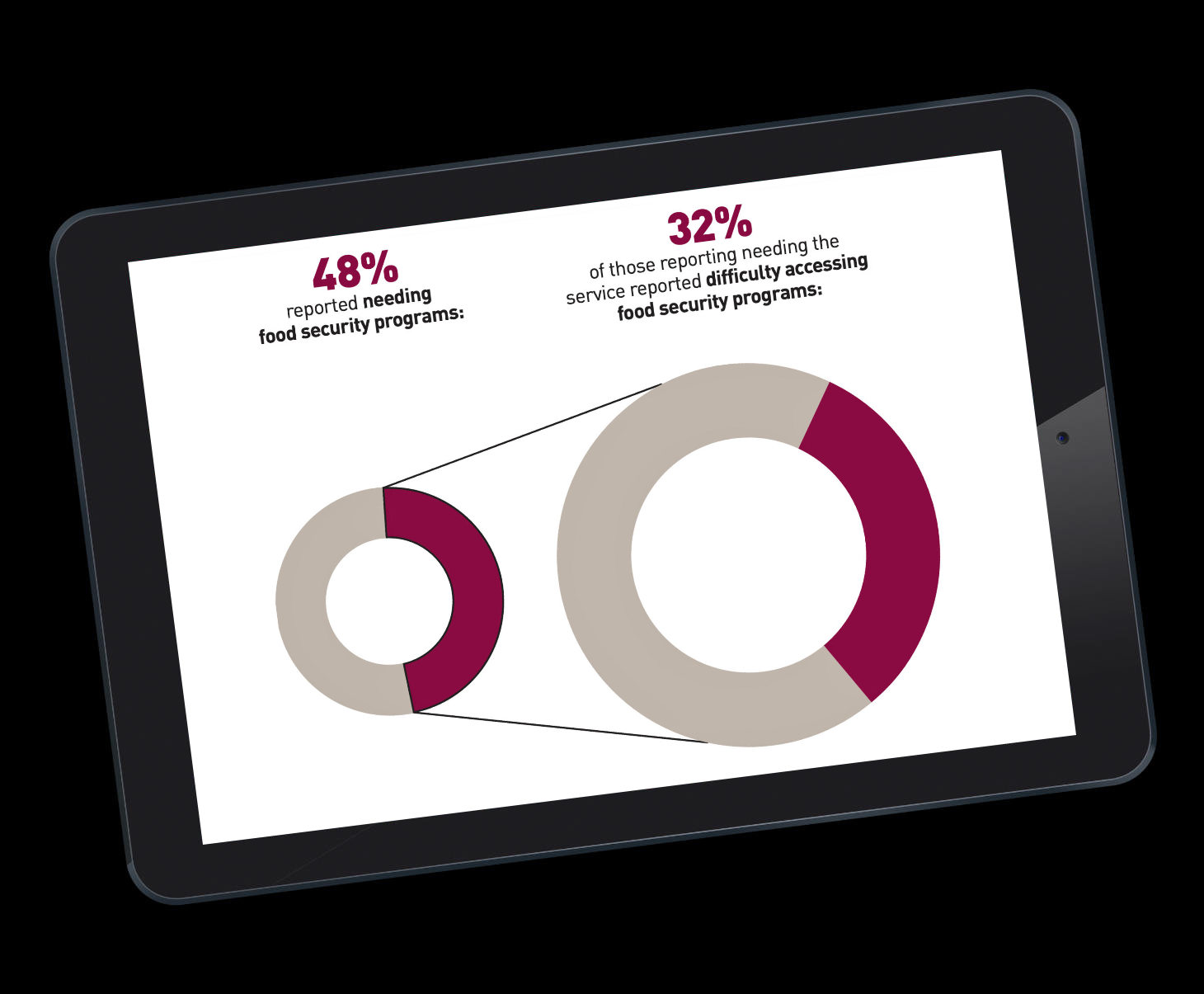 Example survey data report on ipad