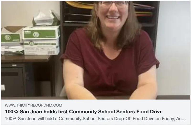 100% San Juan holds first Community School Sectors Food Drive